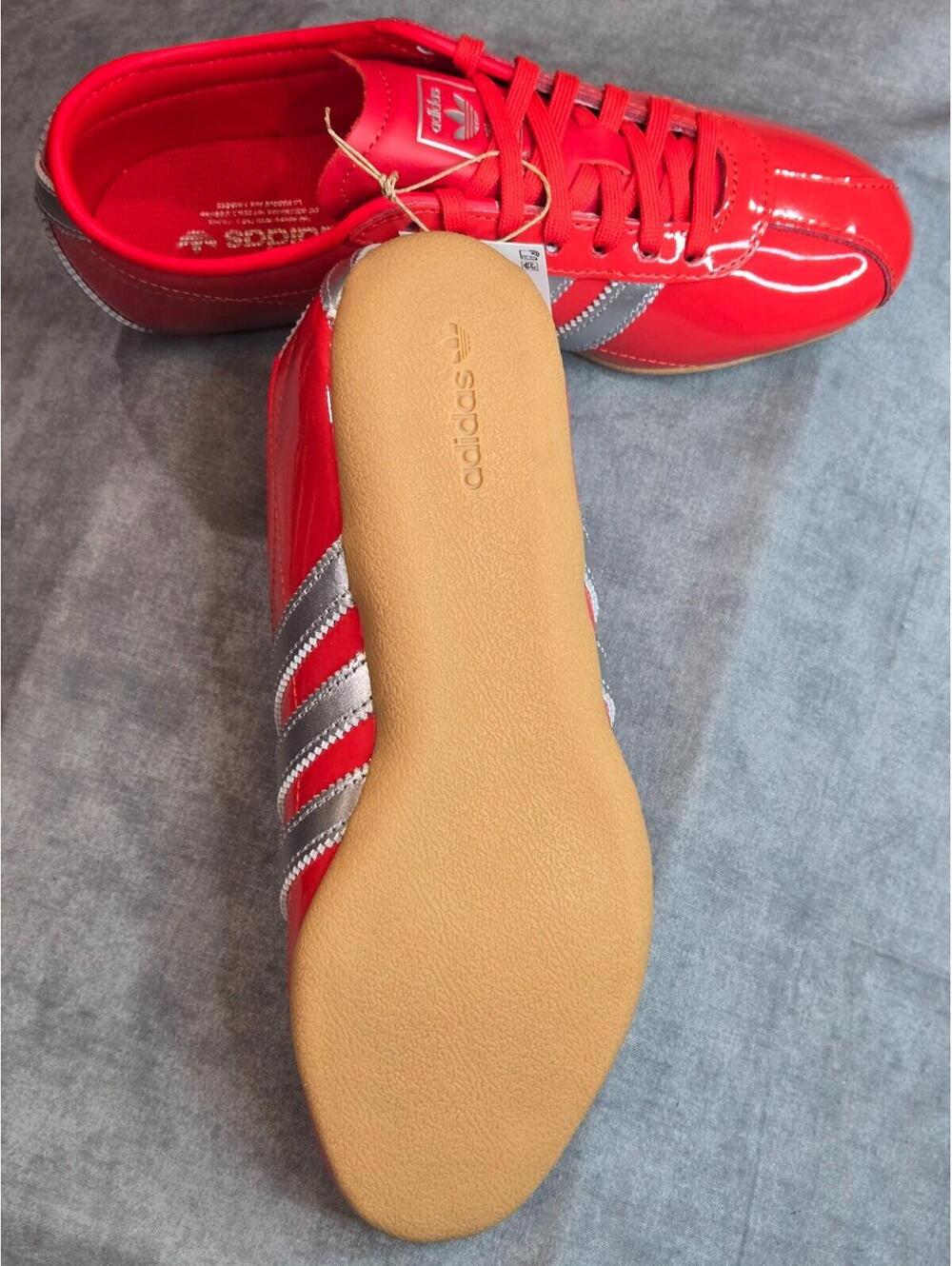 adidas Originals Tokyo Patent Red Silver Metallic (JQ0596) Women's Size 6 - Picture 7 of 7